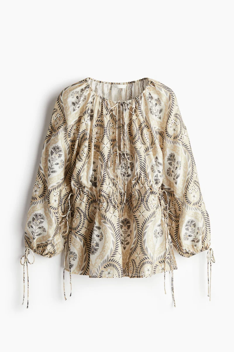 H&M Drawstring-detail blouse