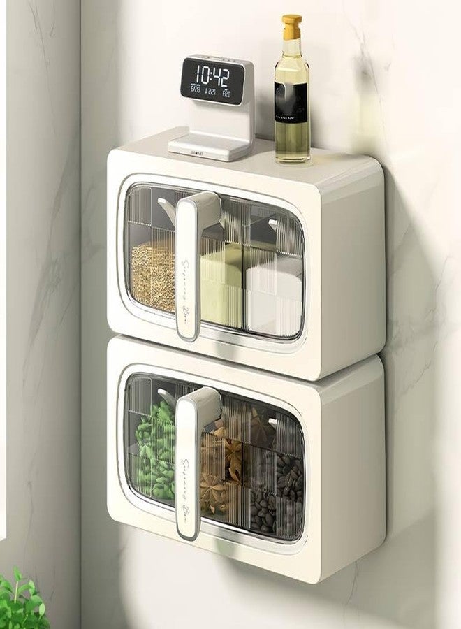 Deoxys Kitchen Wall-mounted Seasoning Box, Seasoning Organizer, Salt Pepper Spice Rack, Kitchen Accessories For Kitchen Gadget (1 Pcs) - Image 5