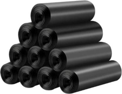 Swab™ Garbage Bags Size Medium 19 inch X 21 inch (Black) Pack of 10 Roll(300 Bags)(Trash Bag/Dustbin Bag) - Image 1