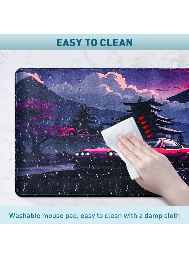 Rock Pow ROCK POW Large Gaming Mouse Pad with Anti-Slip Surface, 800x300x3mm,Thicker Rubber Base Gaming Mousepad with Stitched Edges Design for mouse and keyboard,gaming home and working office  - Image 4
