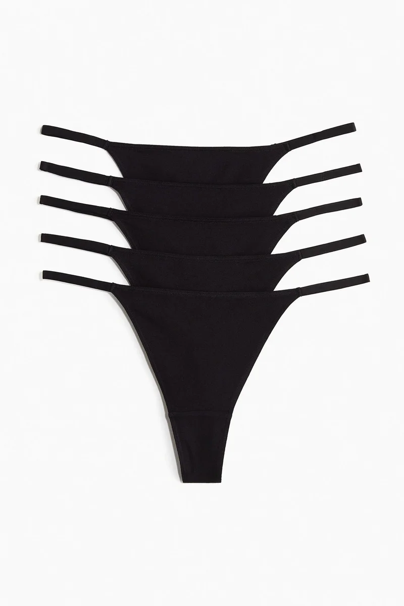 H&M 5-pack cotton thong briefs