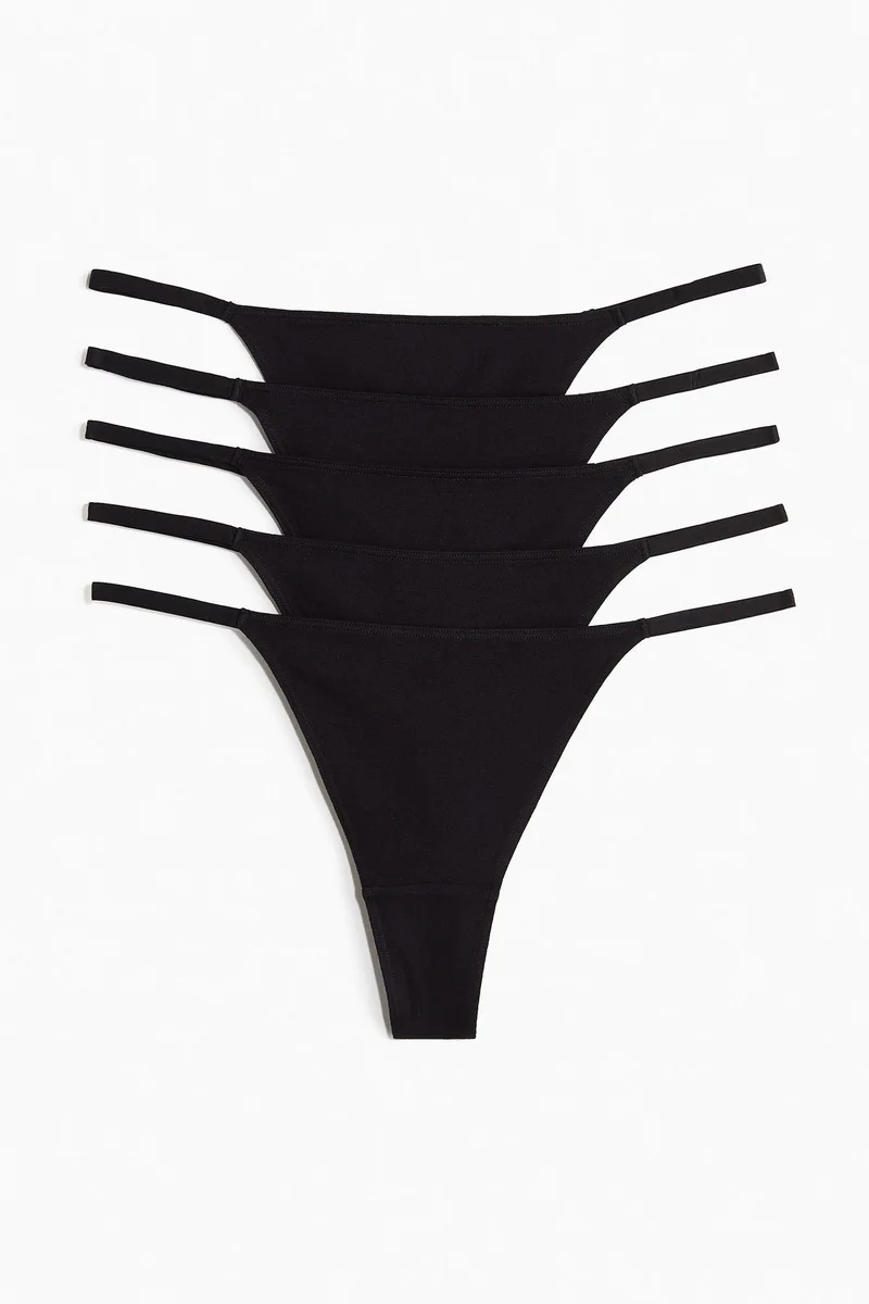 H&M 5-pack cotton thong briefs