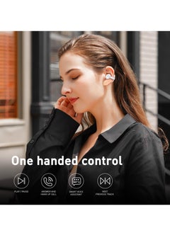 KASTWAVE Open Ear Bluetooth 5.3 Headphones - Wireless Earbuds with Mic, LED Display, Immersive Stereo Sound, Clear Calls, 55-Hour Playback, Lightweight Ear-Hook Headphones for Running and Gym  - Image 3