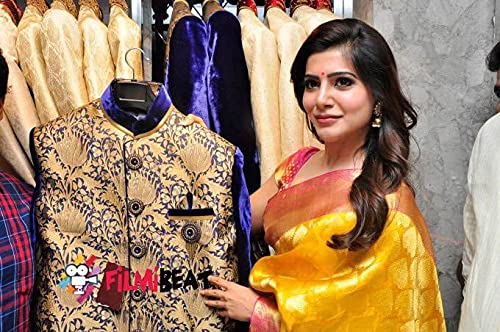 SGF11- Women's Kanjivaram Soft Silk Saree With Blouse Piece (Yellow) - Image 5