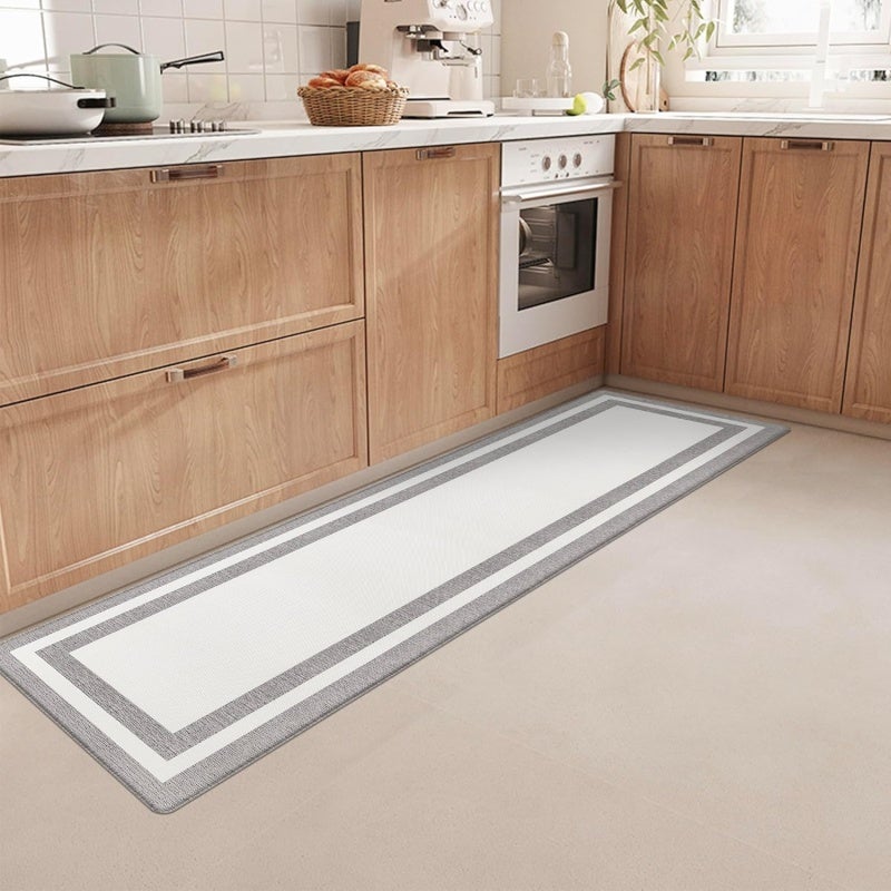 Anti Fatigue Kitchen Mat 45 X 180 Cm 0.4-Inch Thick Cushioned Foam - Waterproof Non-Slip PVC Standing Mat for Home Kitchen Office Laundry Room - Image 2