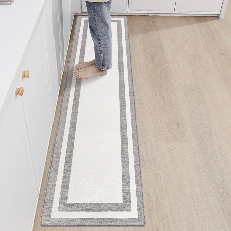 Anti Fatigue Kitchen Mat 45 X 180 Cm 0.4-Inch Thick Cushioned Foam - Waterproof Non-Slip PVC Standing Mat for Home Kitchen Office Laundry Room - Image 1