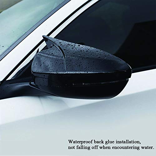 XITER ABS Electroplated Finishes Style Cow Horn All Inclusive Rearview Mirror Cover Door Side Moulding Trim Generation For Honda Accord 10th 11th 2018 2019 2020 2021 2022 2023 2024 2025,Glossy Black - Image 5