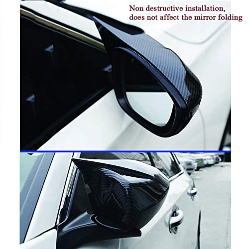 XITER ABS Electroplated Finishes Style Cow Horn All Inclusive Rearview Mirror Cover Door Side Moulding Trim Generation For Honda Accord 10th 11th 2018 2019 2020 2021 2022 2023 2024 2025,Glossy Black - Image 4