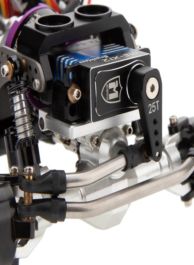 MEUS RACING ذراع سيرفو MEUS RACING SCX24 V2، ذراع سيرفو 25T، قطع غيار مُحسّنة لسيرفو SCX24 عالي العزم، مناسب لسيارات الزحف التي تعمل بالتحكم عن بعد بمقياس 1/24، قطعتان، غير مناسب للسيرفو الأصلي. - Image 5