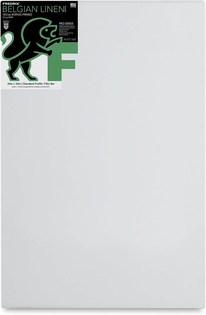 PRO BELGIAN LINEN PRESTRETCHED CANVAS 24 IN X 36 IN EACH