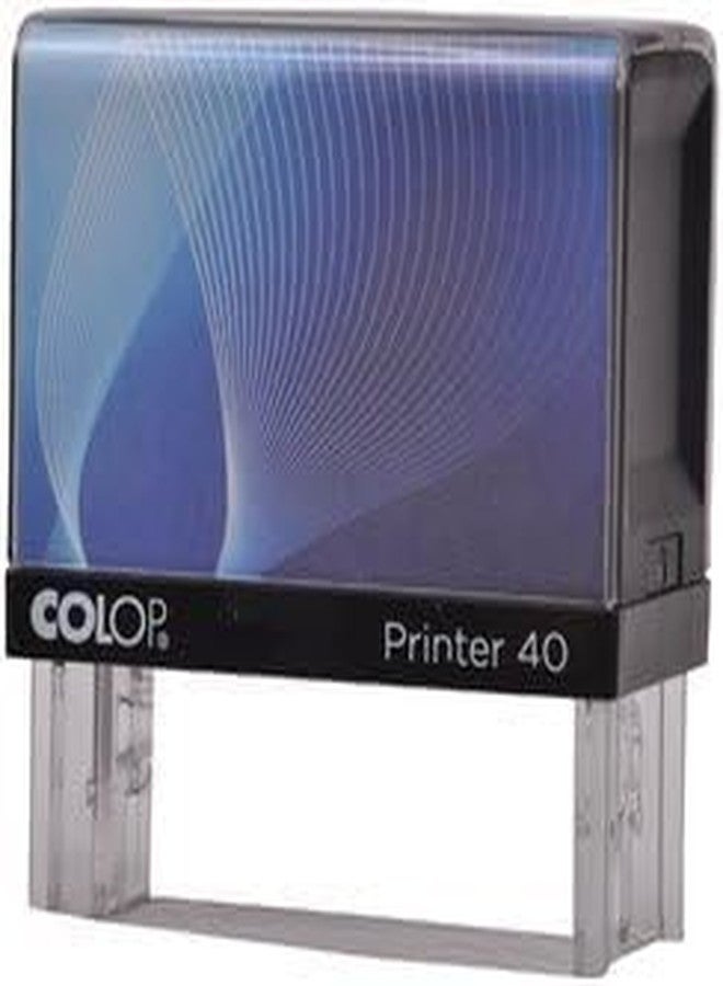 Printer 40 (Self Ink Stamp) | self Ink Stamp for Your Personal or Office use with Matter Size 20X55 MM Maximum 4 Lines (Large) - Image 1