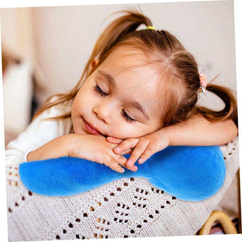 Ergonomic Memory Foam Nap Pillow For Office Home Comfortable Rest Breathable Lightweight Blue - Image 4