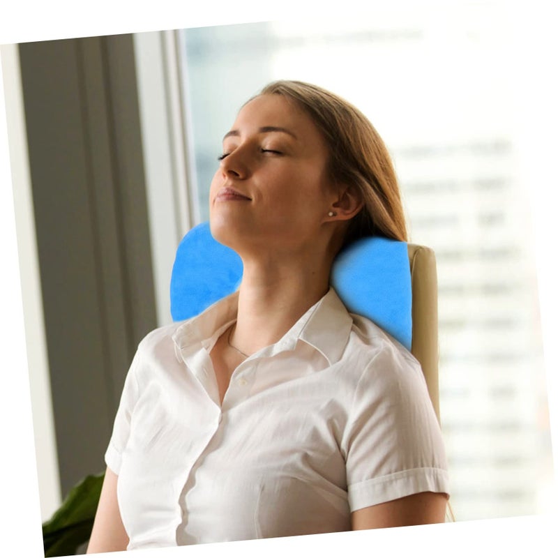 Ergonomic Memory Foam Nap Pillow For Office Home Comfortable Rest Breathable Lightweight Blue - Image 5