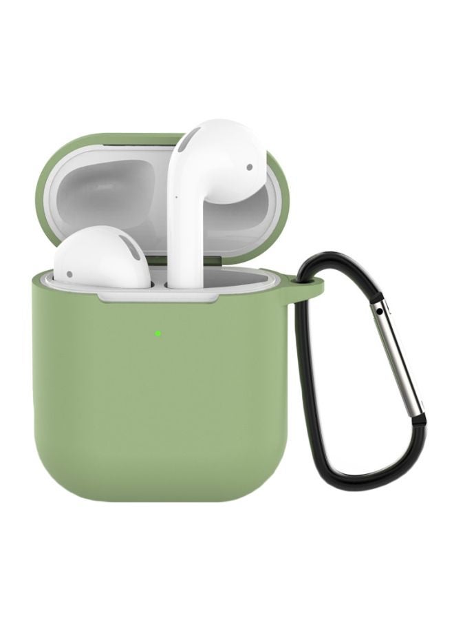 Bluetooth Earphones Case with A Hook for AirPods  2,Wireless Headphones Protection Cover,Full-Body Soft Elastic Silica Gel Organizer