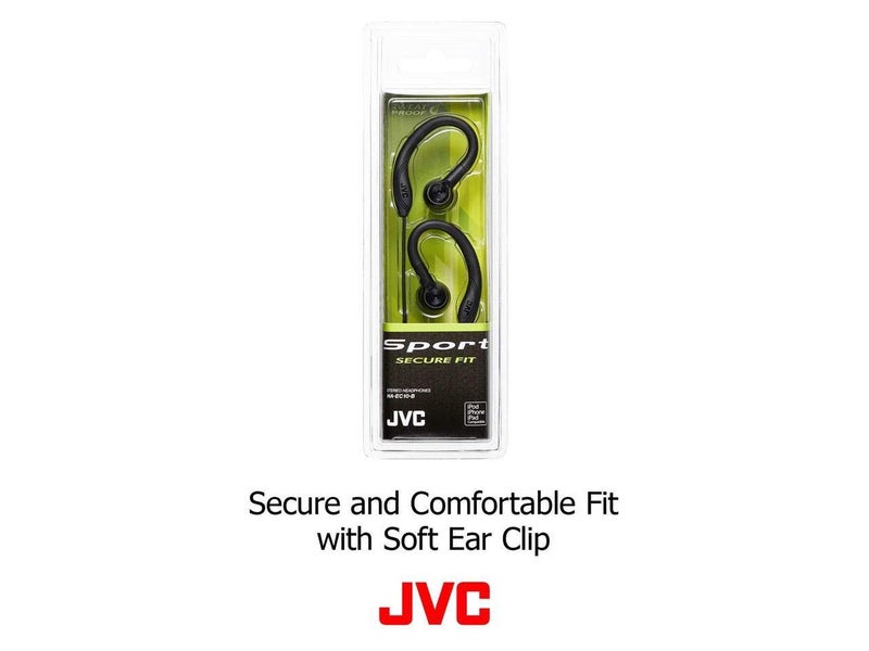 JVC Earclip Earbud Sport Earbud Earclip Black (HAEC10B) (HA-EC10B) - Image 3