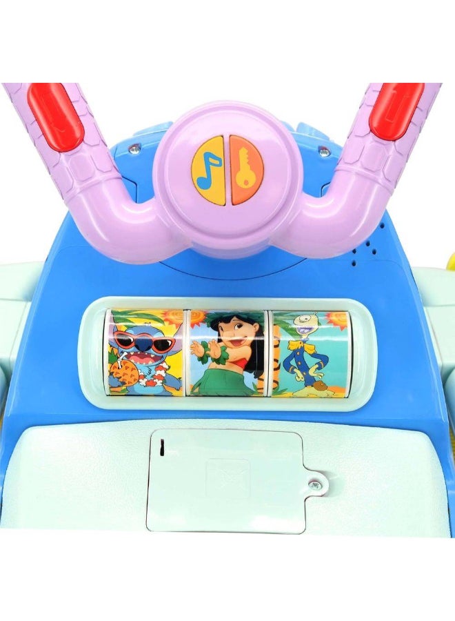 Kiddieland Disney Lilo & Stitch Lights "N" Sounds Stitch Activity Plane Ride-On Toy (53.3 x 27.3 x 35.6 cm, Blue) - Image 2