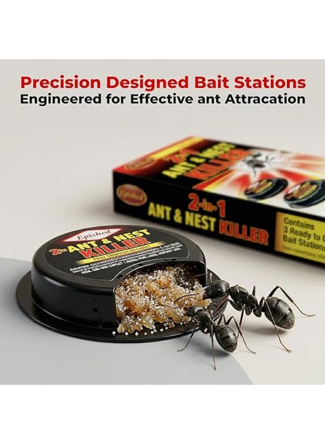 Doff 2in1 Ant & Nest Pre-Baited Traps Station, 3 Baits Station - Image 5
