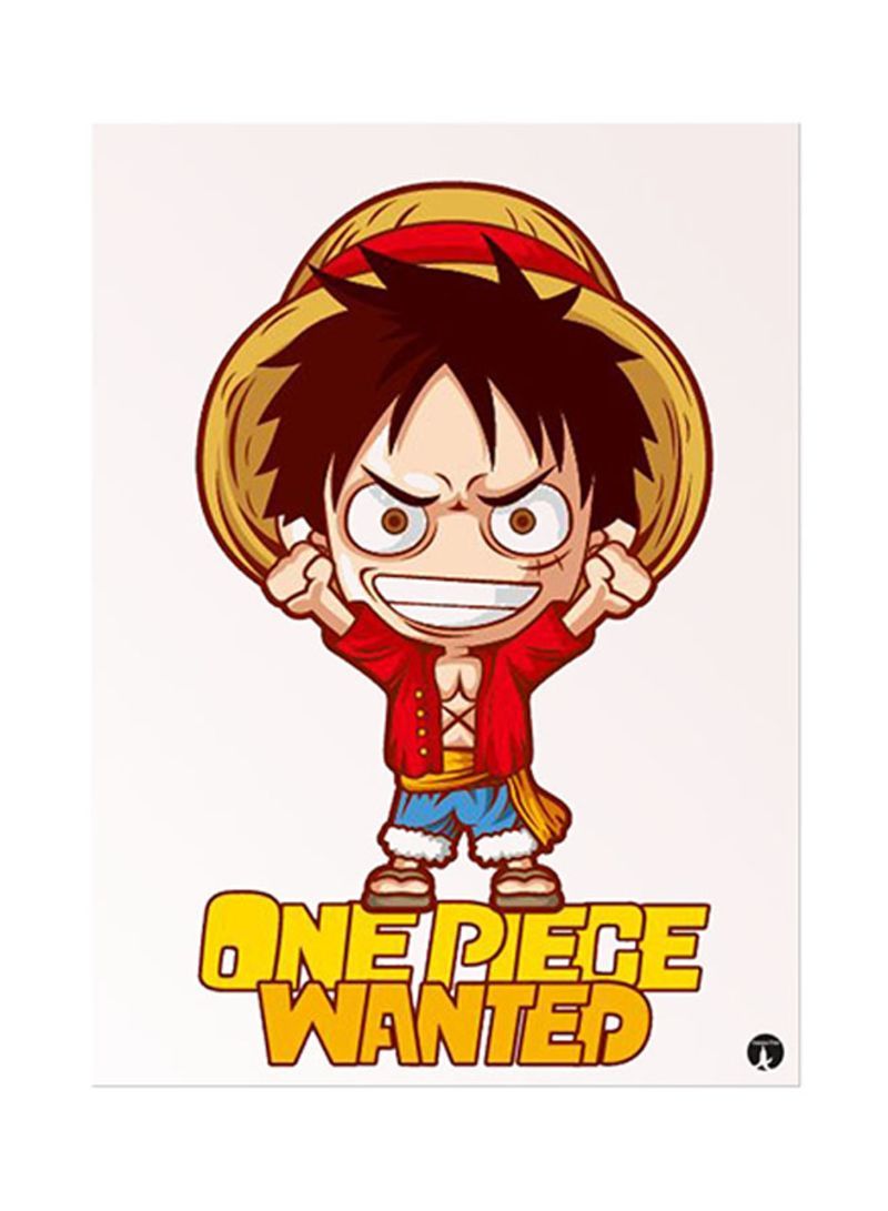 Anime One Piece Metal Plate Poster Multicolour 15x20centimeter