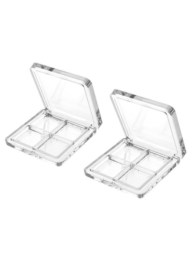 Beaupretty Empty Lipstick Palette，2 Pieces Empty Lipstick Box DIY Eyeshadow Powder Blush Lipstick Palette Empty Highlighters Container Empty Eyeshadow Pan Makeup Palette for Women - Image 1