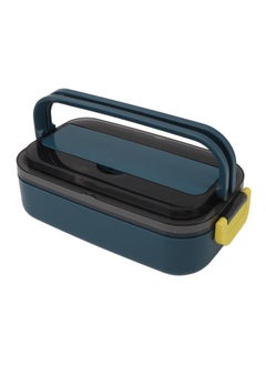 Thoraya 304 Stainless Steel Bento Box Adult Lunch Box Single Layer Microwave Safe Portable Split Bento Box for Students Office Workers Turquoise  - Image 4