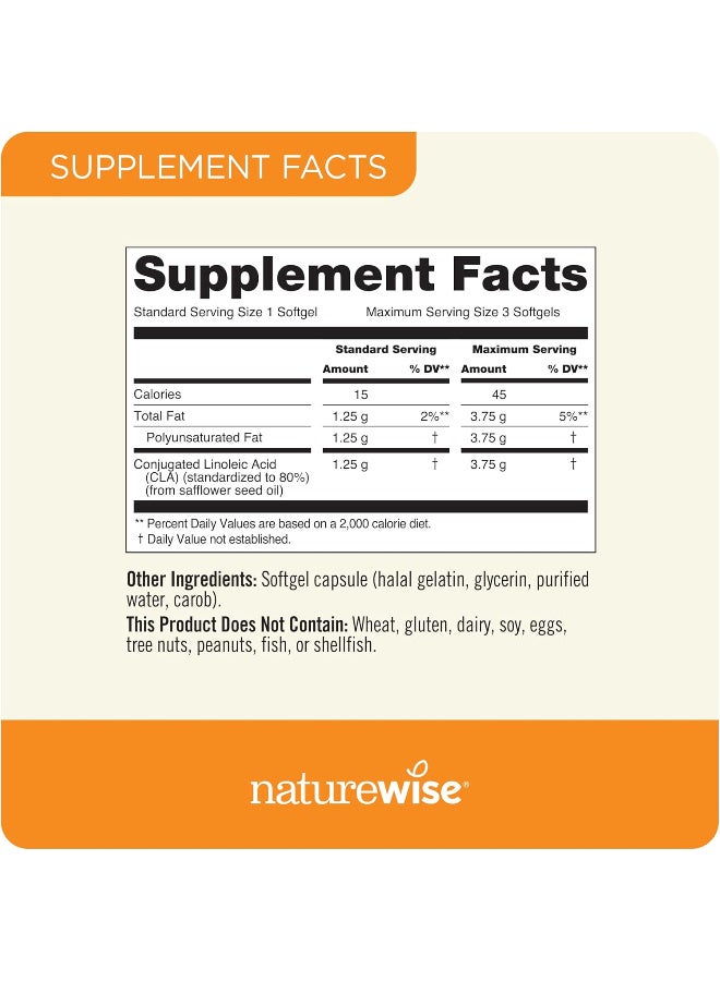 NatureWise CLA 1250 Support Exercise Naturally (1-Month Supply), Support Fitness goals, Supports healthy energy levels. - Image 3