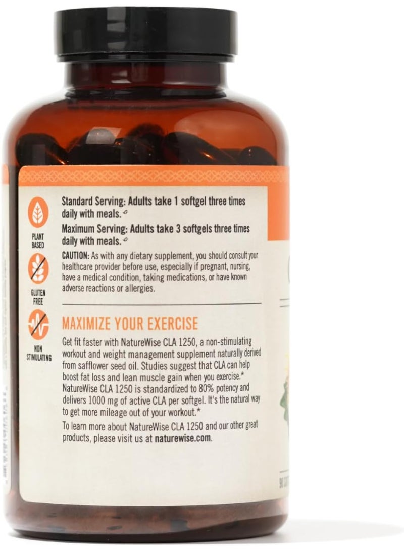 NatureWise CLA 1250 Support Exercise Naturally (1-Month Supply), Support Fitness goals, Supports healthy energy levels. - Image 5