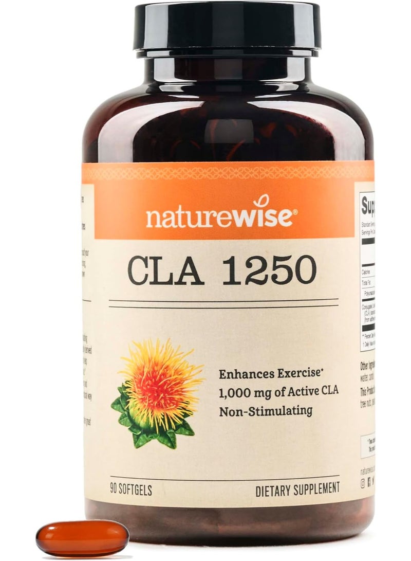 NatureWise CLA 1250 Support Exercise Naturally (1-Month Supply), Support Fitness goals, Supports healthy energy levels. - Image 1