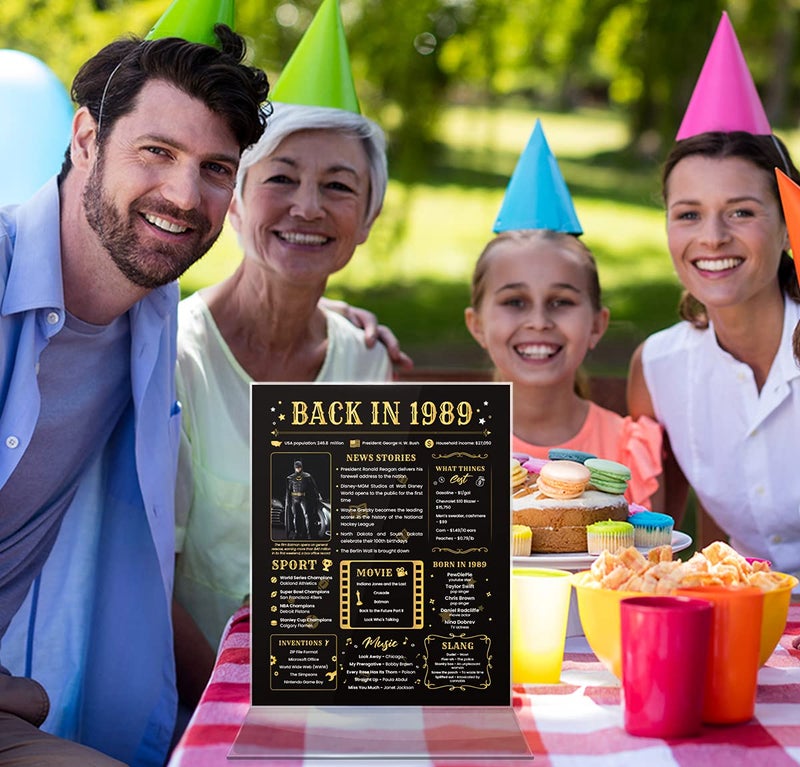 Paintio Back in 1989 Birthday Card - 35th Birthday Gift for Women or Men - 35th Birthday Decoration for Her or Him - Funny Table Centerpiece for 35 Years Old Birthday Party [Poster Unframed 8x10 In] - Image 4