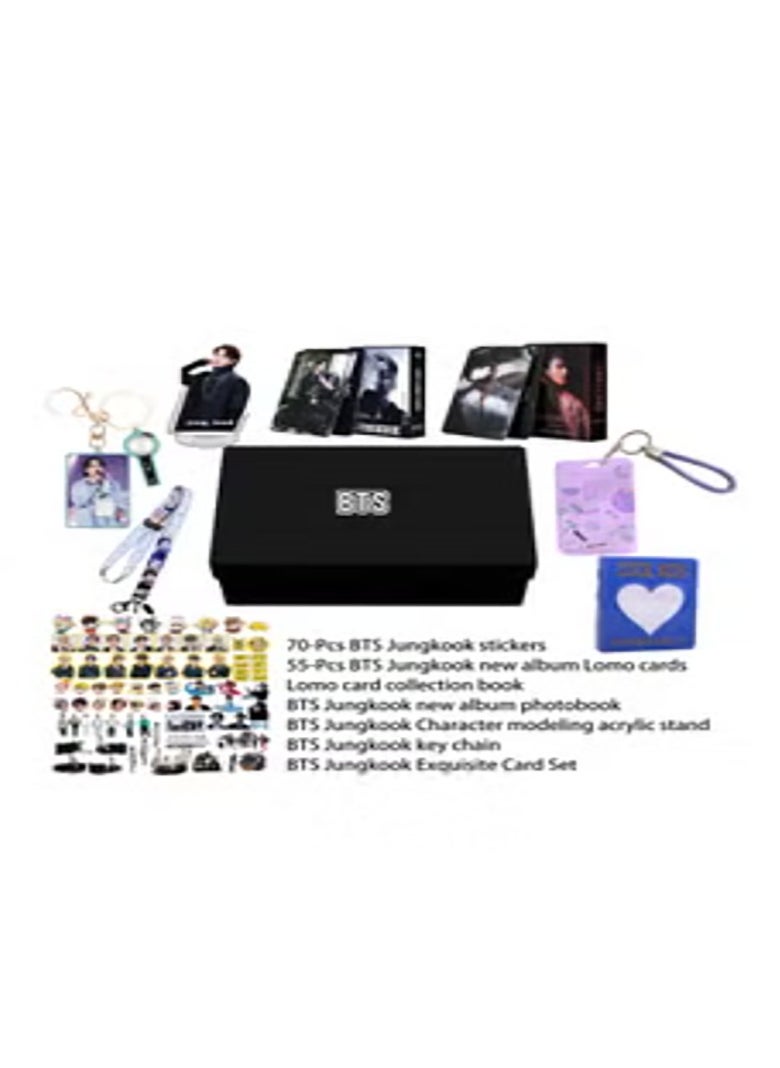 KPOP - Kpop JungKook BTS New Album Merchandise Gift Box with Photocards Lanyard Sticker Keychain Pack for Fans - Image 1