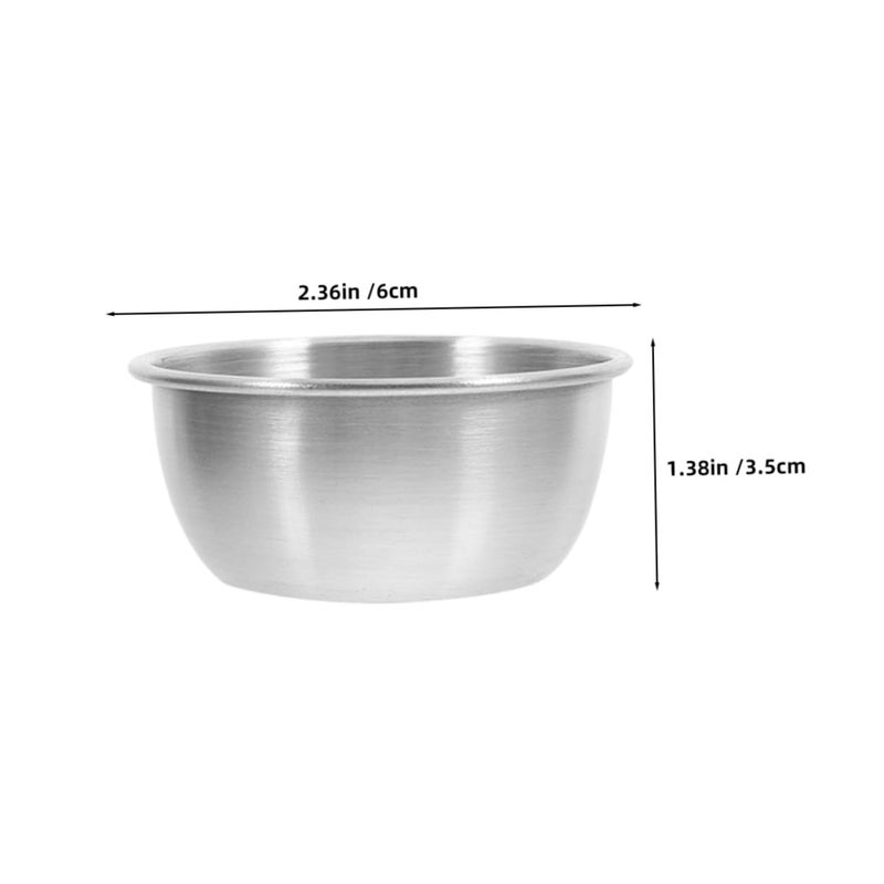 304 Stainless Steel Sauce Cups Set of 6 Small Dipping Bowls 70ML for Sushi Condiments - Image 3