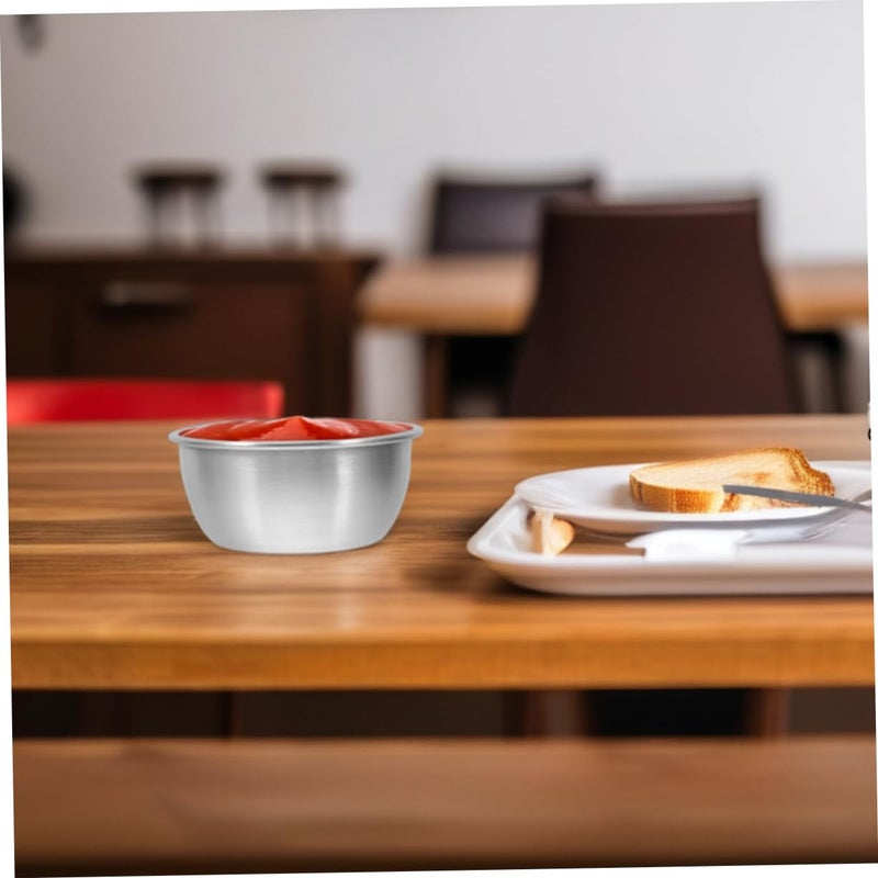 304 Stainless Steel Sauce Cups Set of 6 Small Dipping Bowls 70ML for Sushi Condiments - Image 5