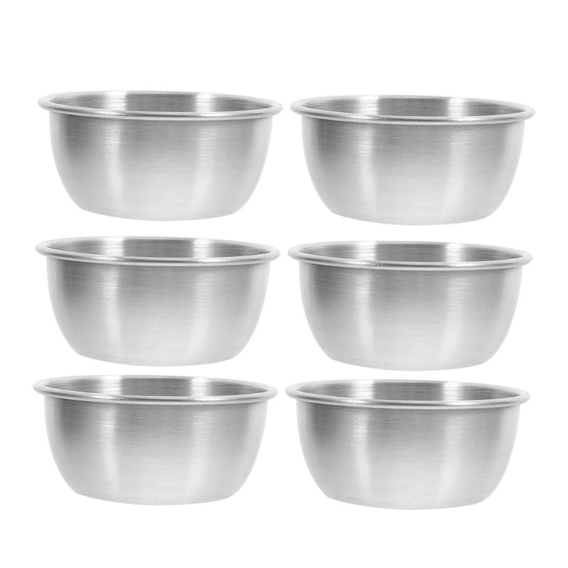 304 Stainless Steel Sauce Cups Set of 6 Small Dipping Bowls 70ML for Sushi Condiments - Image 2