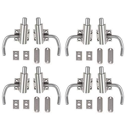 Atlantic Heavy Cam Bolt | Automatic Tower Bolt, Door Latch for Home and Offices Doors and Windows, Tower Bolt for Main Door and Bathroom, Easy to Fit (Fully Brass, S.S. Finish, Pack of 8 Piece) - Image 1
