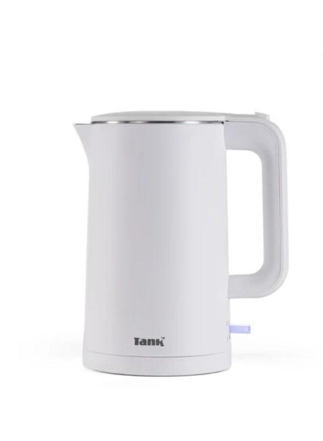 TANK Safe Touch Kettle, 1.5L Capacity, 1500 Watts, White GS-EK2417
