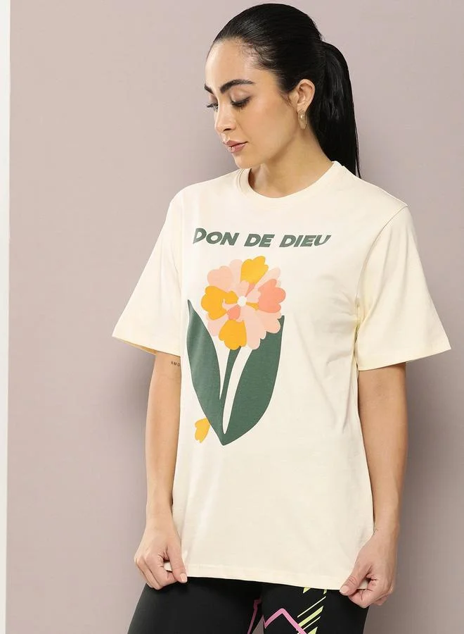 Dillinger Oversized Flower Print Combed Cotton T-Shirt by Styli