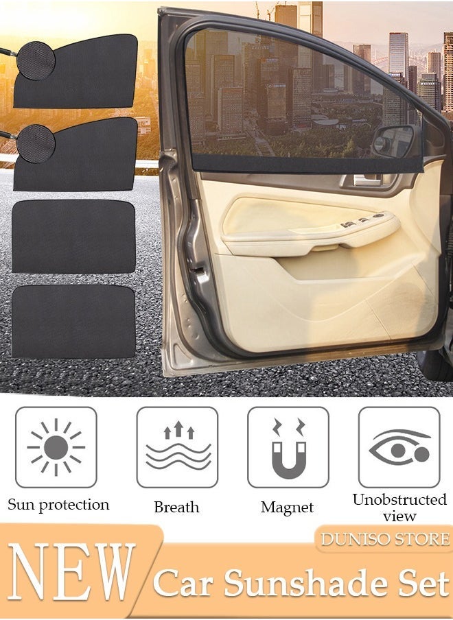 4-Piece Car Magnetic Window Sunshade for Side Window Front and Rear Windshield UV Rays Sun Visor Protector, Heat Blocker Visor Keep Car Cool - Image 1