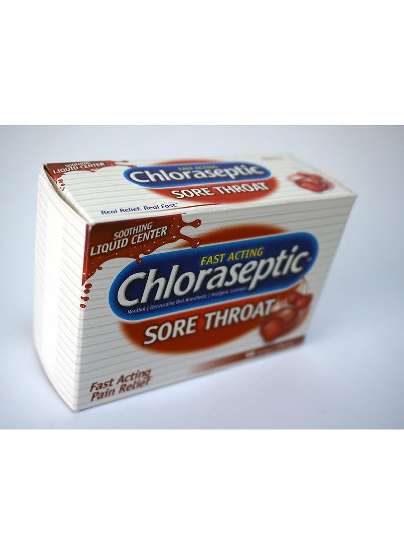 Chloraseptic Sore Throat Lozenges Liquid Center, Cherry-18'S[3X6'S Blisters]  - Image 3