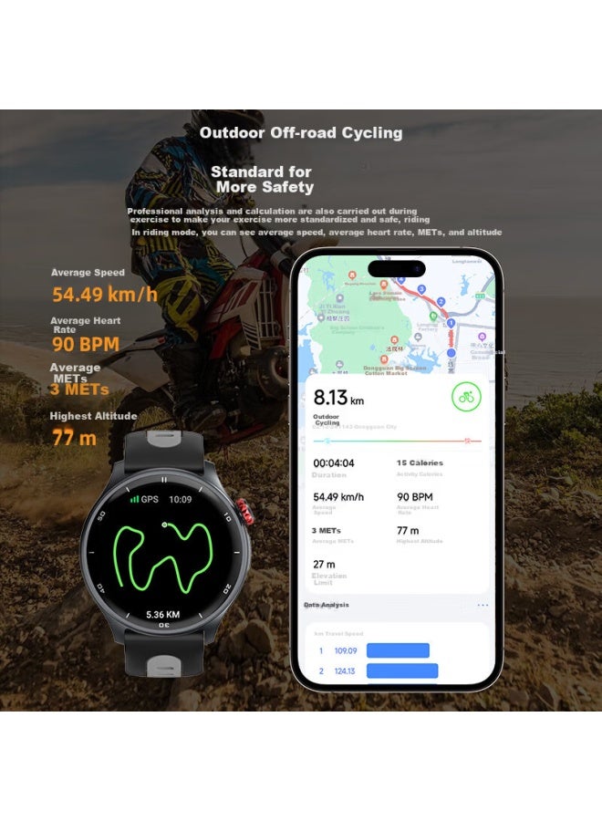Kpep [professional Sports] Gps Five-star Dual-frequency Positioning Outdoor Running Professional Swimming Cycling Hiking Heart Rate Pace Blood Oxygen Monitoring Sports Trajectory Smart Sports Watch - Image 3