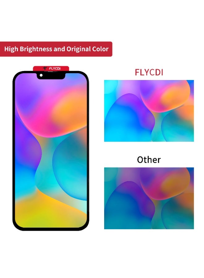 فلاي سي دي اي  FLYCDI LCD Screen Replacement for iPhone 13 Pro Max (6.7")-Compatible with A2484/A2641/A2643/A2644/A2645-3D Touch Digitizer Display Glass Assembly with Repair Tool Kit (Soft OLED) - Image 4