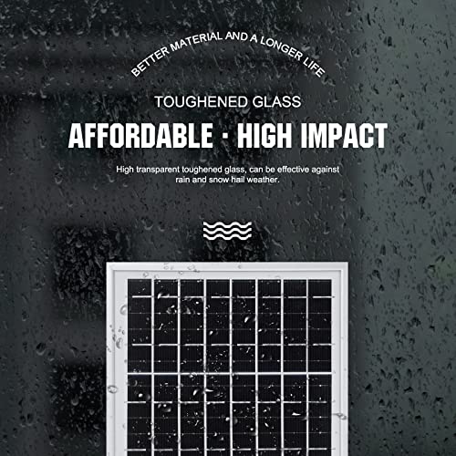 ECO-WORTHY 10W Solar Panel Battery Charger Portable for Charging 12V Battery or Vehicle Gate Opener,Electrical Fence Chicken Coop Lawn Tractor Boat - Image 3