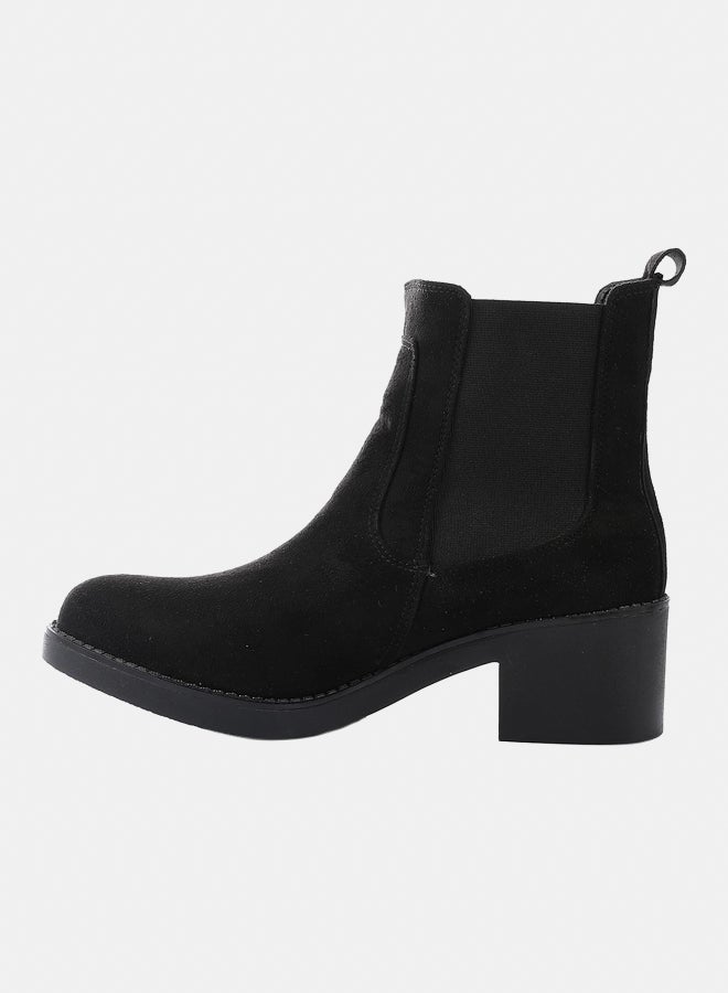 XO Style Leather Ankle Boot - Black 5CM - Image 4