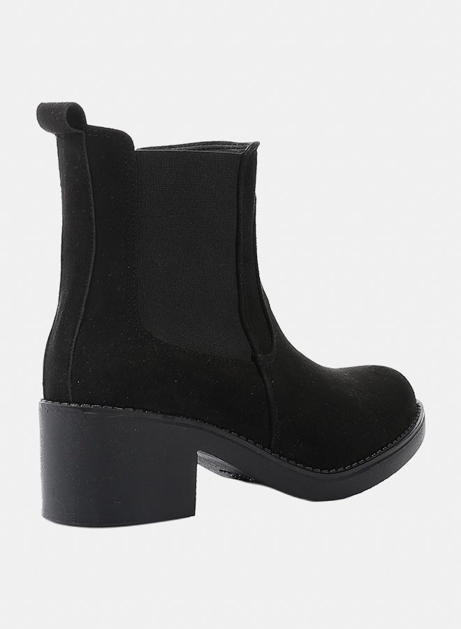 XO Style Leather Ankle Boot - Black 5CM - Image 3