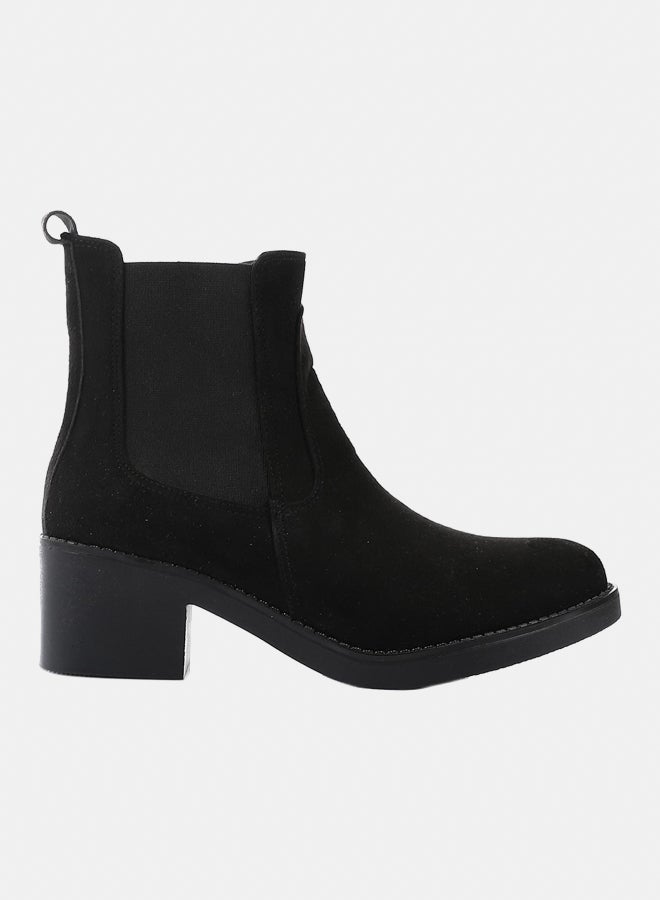 XO Style Leather Ankle Boot - Black 5CM - Image 2