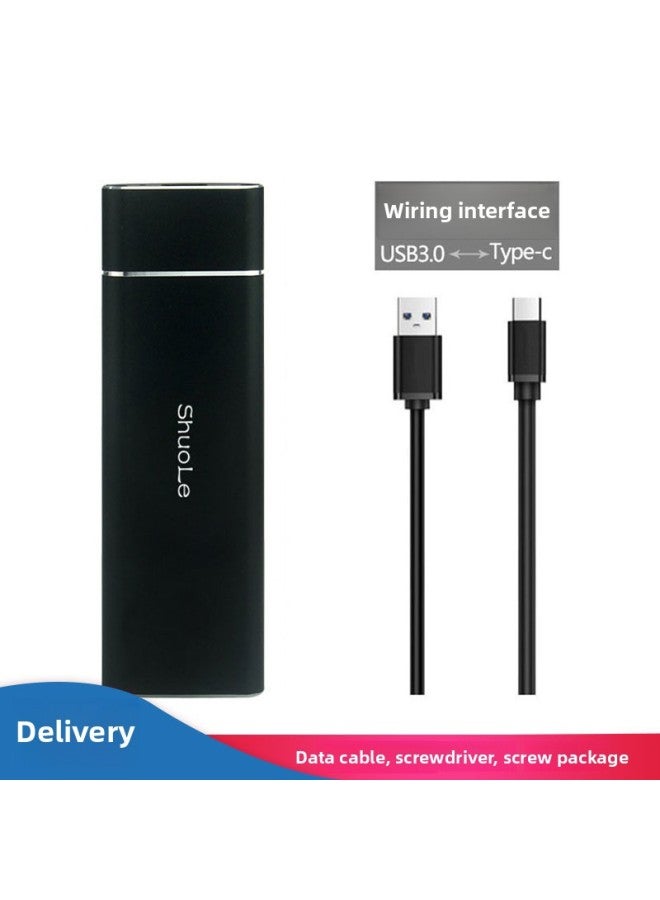USB3.0Type-C Dual Interface M.2 Solid State Hard Disk Box NVME SSD TO TYPEC Hard Disk Box NGFF-Color:SL-TN02 C- A Black