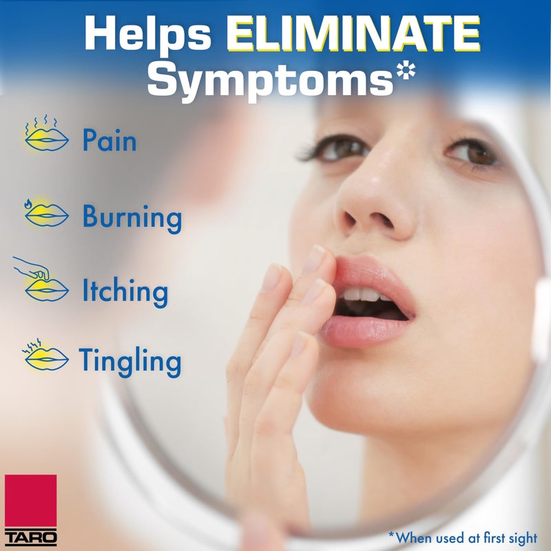 TARO Cold Sore/Fever Blister Treatment - Docosanol 10% Cream (0.07 oz - 1 Tube) - Image 5