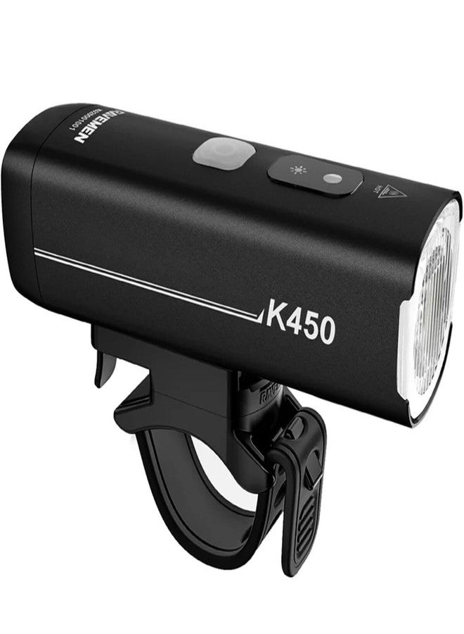 Ravemen K450 Light-Sensitive Headlight, Intelligent Daytime Riding Mode, Uniform floodlight, USB-C Fast Rechargeable, Power Level Indicator, Durable and Waterproof - Image 1