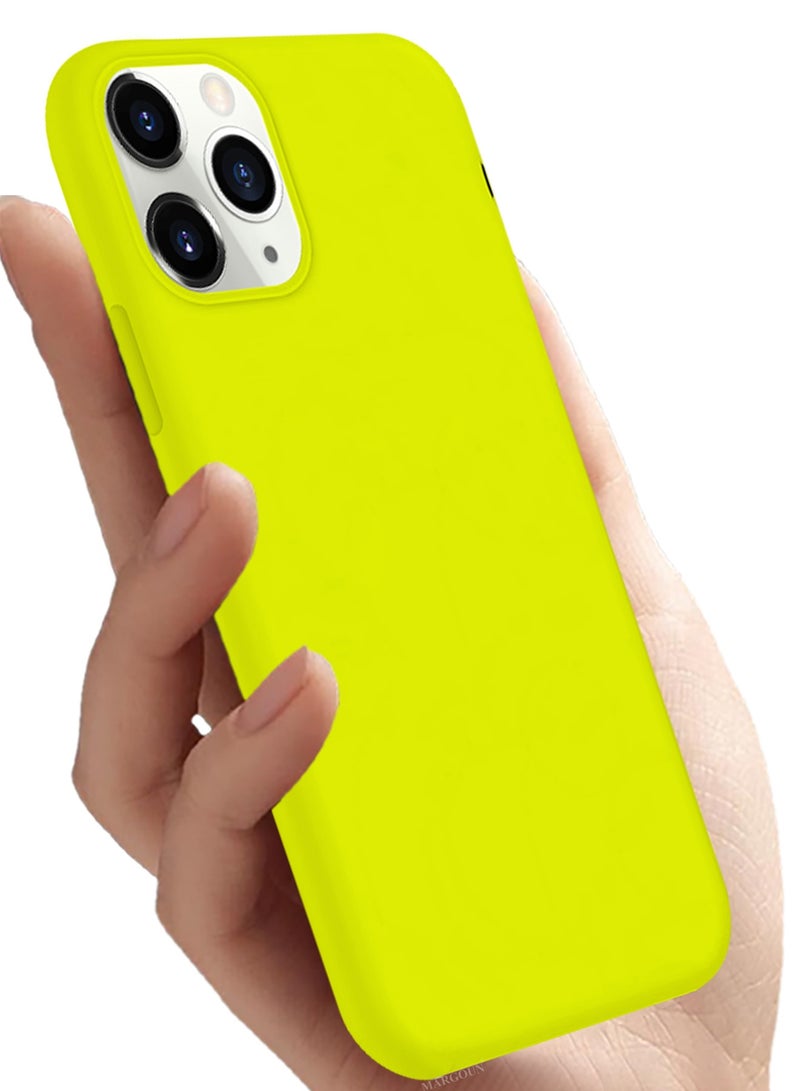 CATANES Soft Silky Silicone Case Cover for Apple iPhone 11 Pro Max - Full Body Protection - Lemon Yellow - Image 3