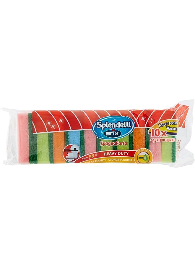 arix Splendelli Sponge Scourer, 10 Piece, Multicolor - Image 1