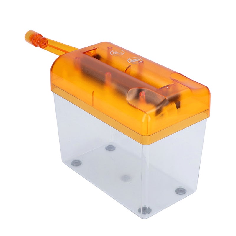 Manual Paper Shredder Portable Manual Compact Structure Simple Operation Hand Crank Shredder for Office Desktop HomeOrange - Image 1
