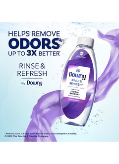 Downy RINSE & REFRESH Laundry Odor Remover and Fabric Softener, Fresh Lavender, 48 fl oz, Safe on ALL Fabrics, Gentle on Skin, HE Compatible  - Image 2